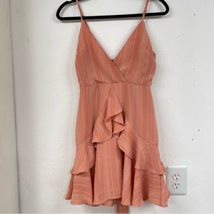 Hello Molly Coral Strappy Mini Dress